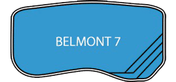 DIY Swimming Pools' Belmont 7 Pool Design - 7 metre pool with a depth ranging between 1.1m to 1.6m