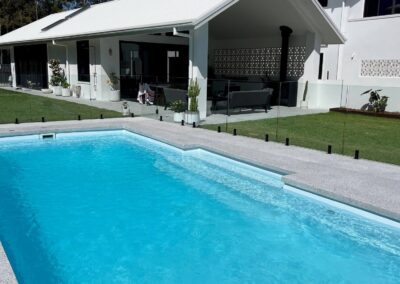 DIY swimming pool Cosmo 7 design- colour blue rock - installed in Parramatta