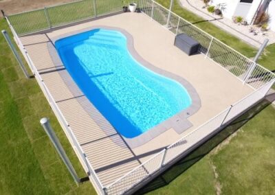 DIY swimming pool Belmont 7 design- colour water spice - top view - installed in Wollongong